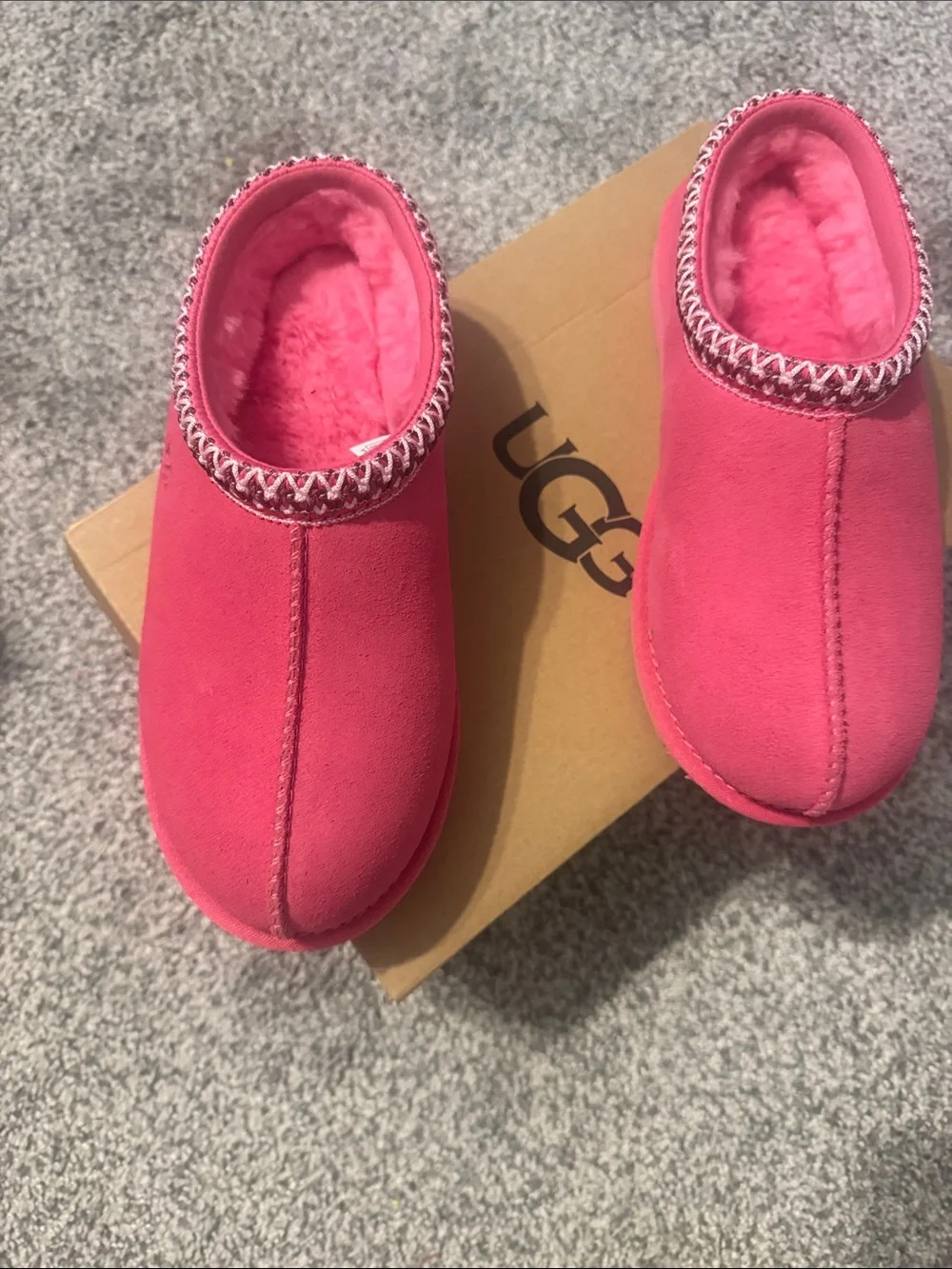 UGG Kids Pink Slip-On Clog Slippers